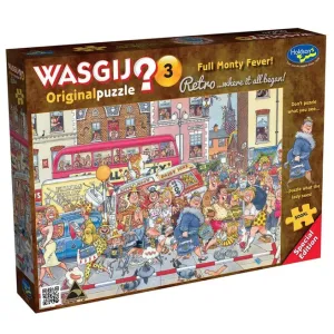 RETRO WASGIJ 500 PIECE XL JIGSAW PUZZLEORIGINAL 3 FULL MONTY FEVER