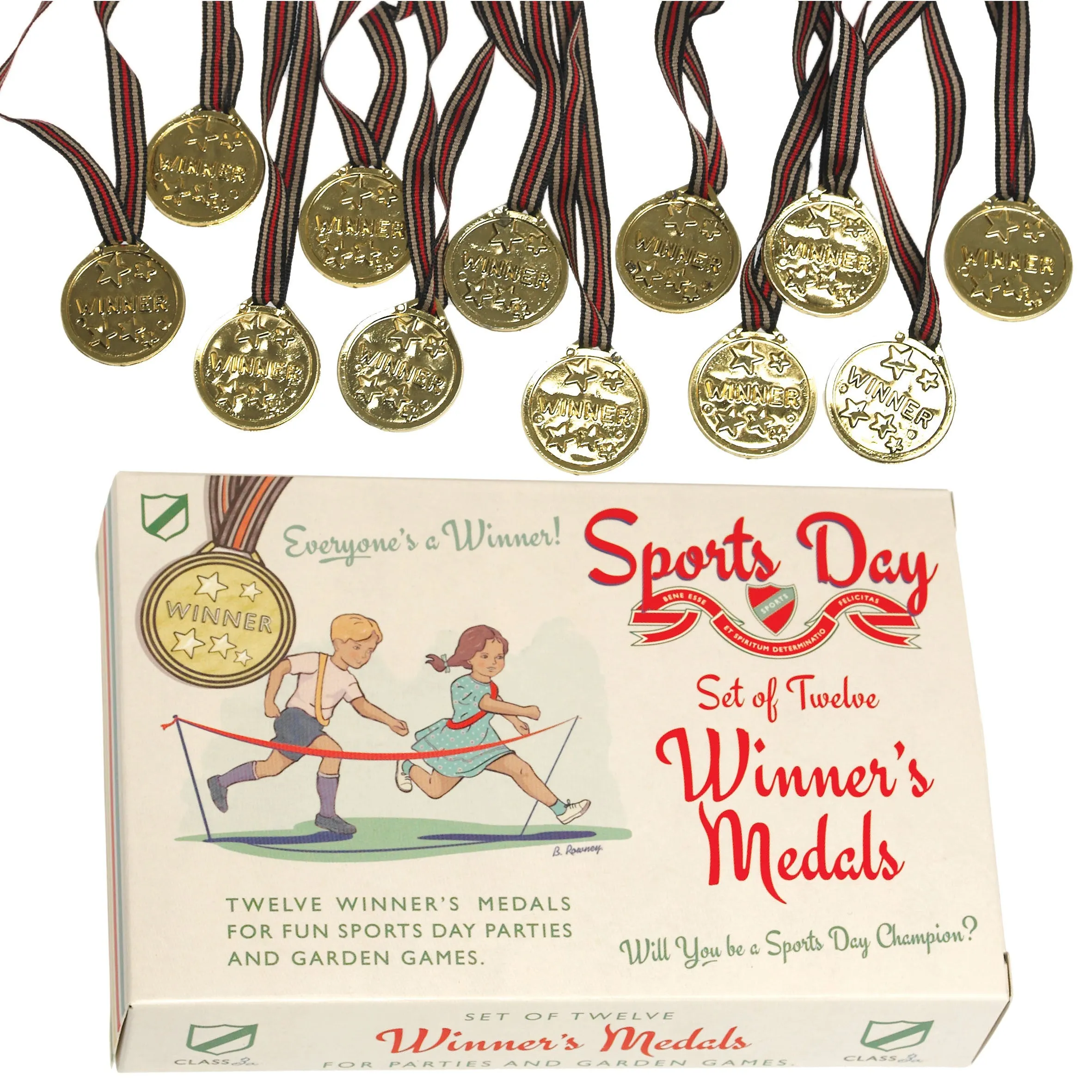 Rex Set of 12 Sports Day Winner's Medals