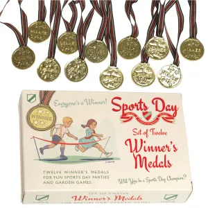 Rex Set of 12 Sports Day Winner's Medals