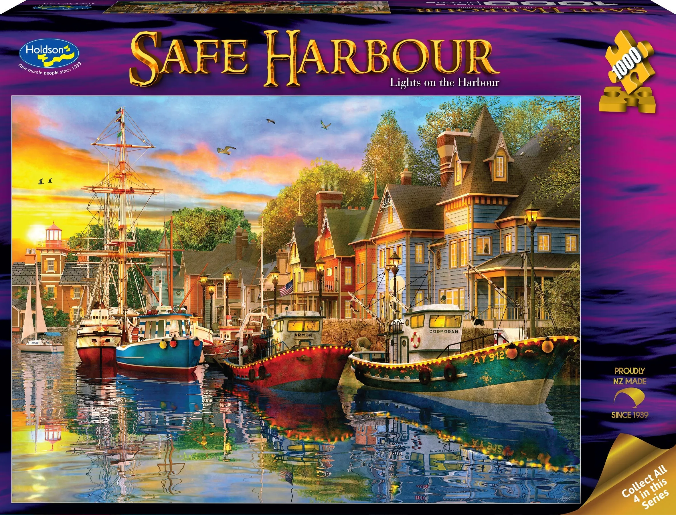 SAFE HARBOUR LIGHTS ON THE HARBOUR 1000 PIECE PUZZLE