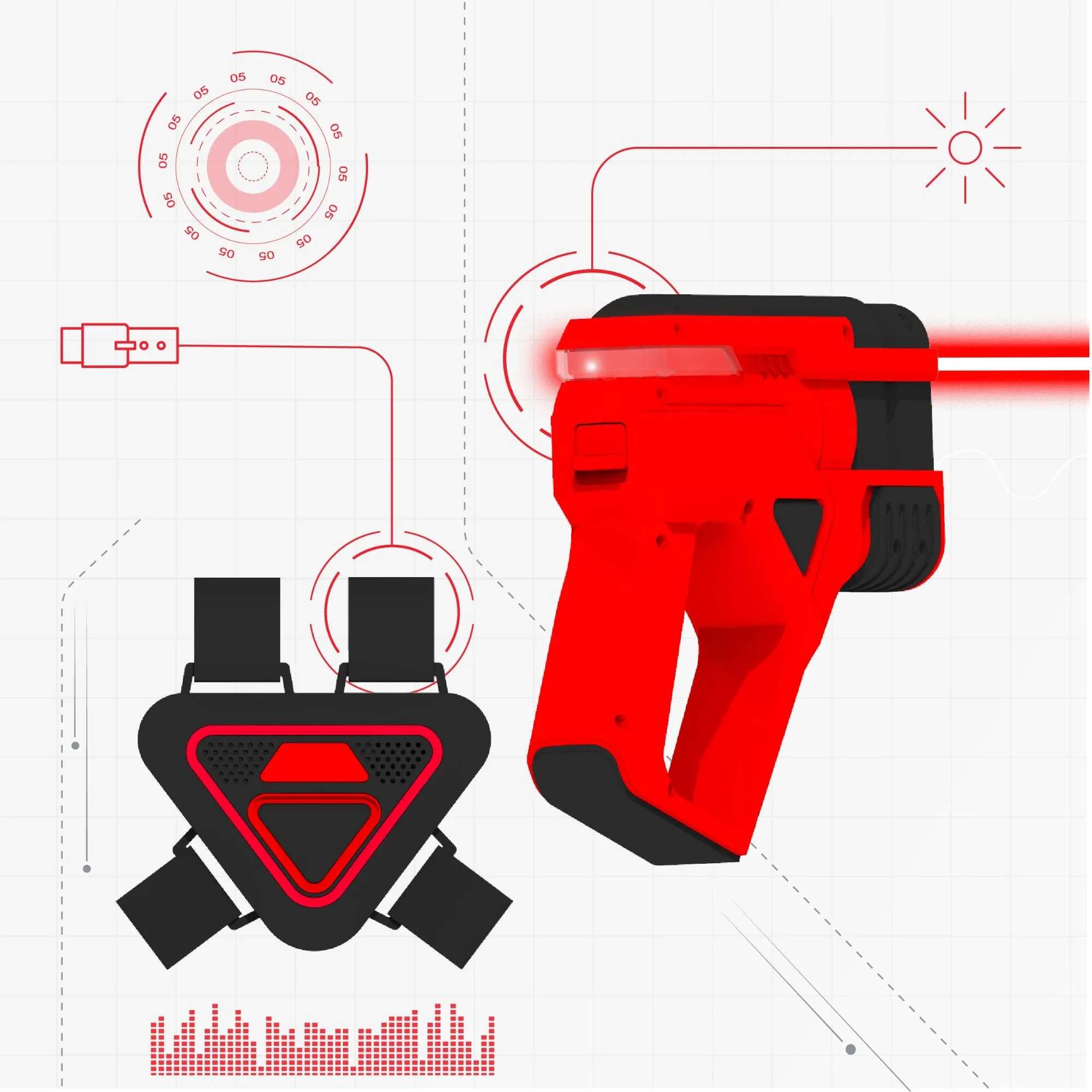 Sharper Image 2-Player Set Electronic Laser Tag