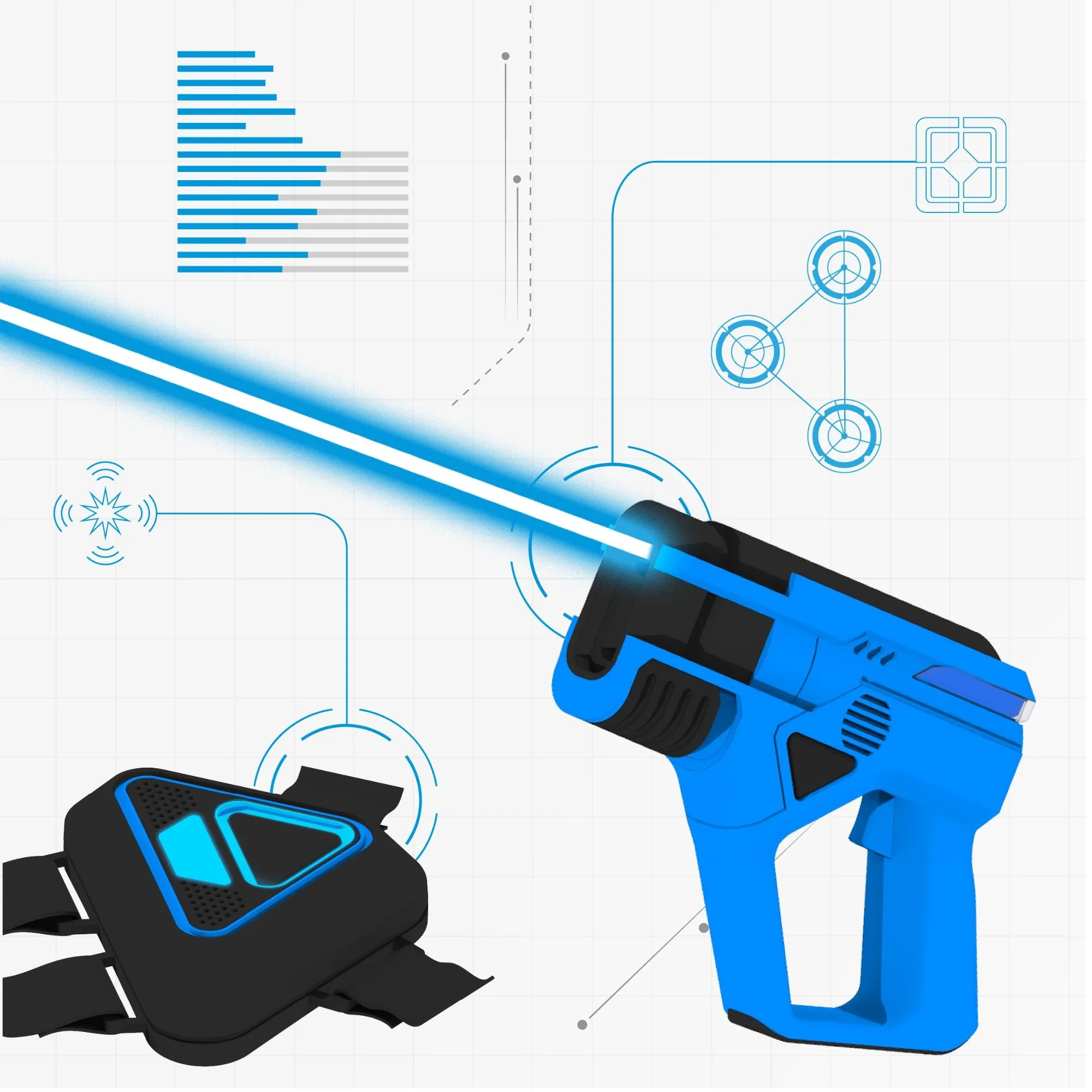 Sharper Image 2-Player Set Electronic Laser Tag