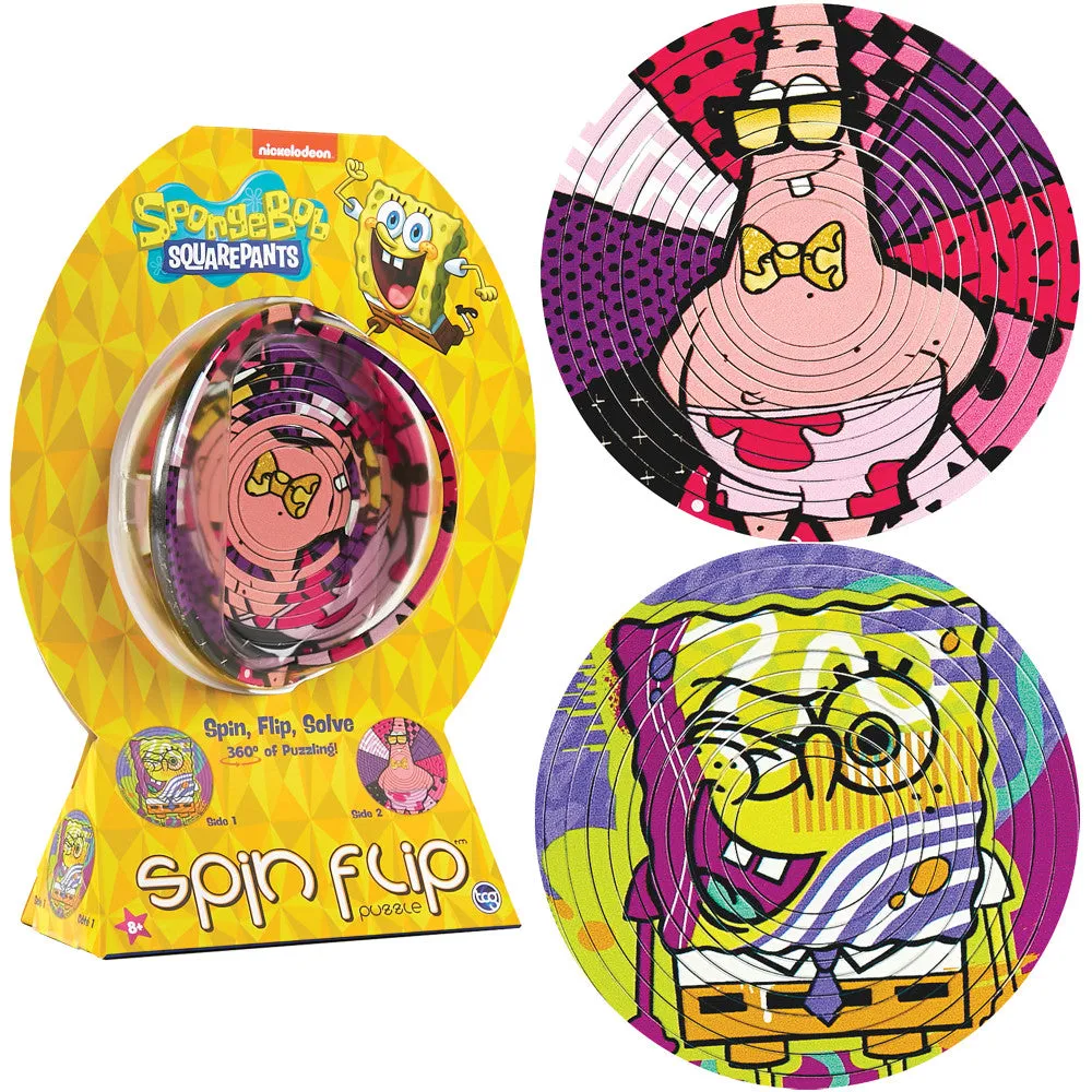 SpongeBob Spin Flip Double-Sided Puzzle - 12 Rings