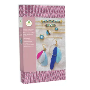 Sycomore Japanease Beads Jewelry and Feather Earings