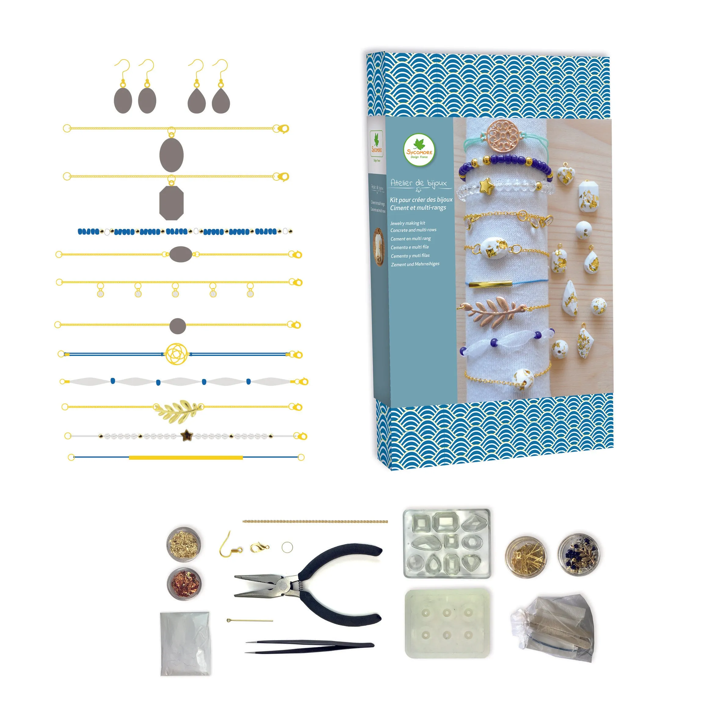 Sycomore Multirows Bracelets and Concrete Jewelry