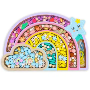 Sycomore Rainbow Wooden Beads
