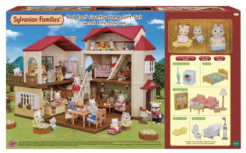 Sylvanian Families Red Roof Home Secret Attic Gift Set