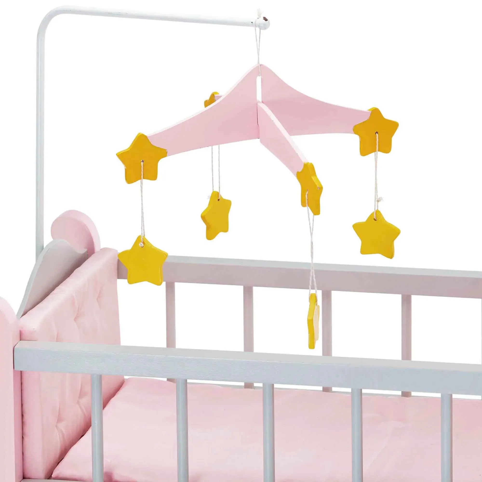 Teamson Olivia's Little World Polka Dot Princess Wooden Baby Doll Crib