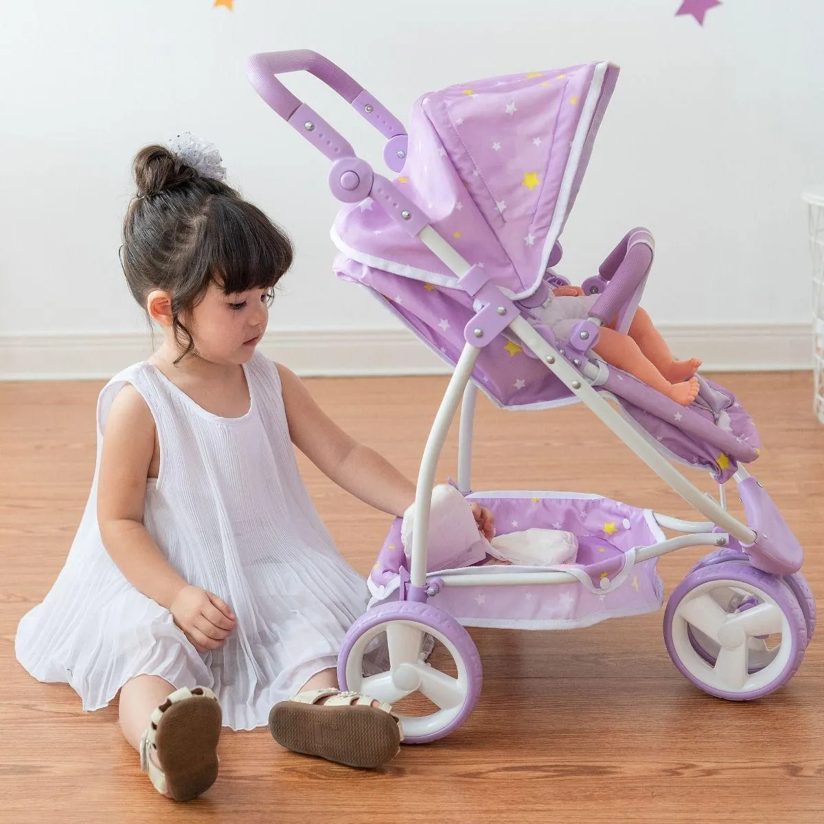 Teamson USA Olivias Little World 2-In-1 Multi-Positional Kids Baby Doll Pram