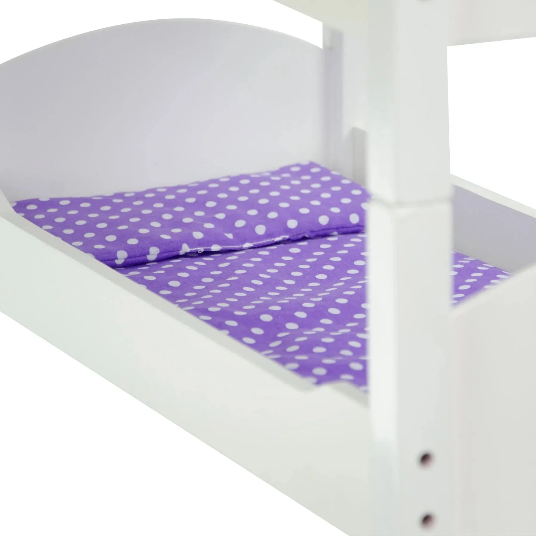 Teamson USA Olivia's Little World Polka Dots Princess 18-Inch Doll Bunk Bed, Grey