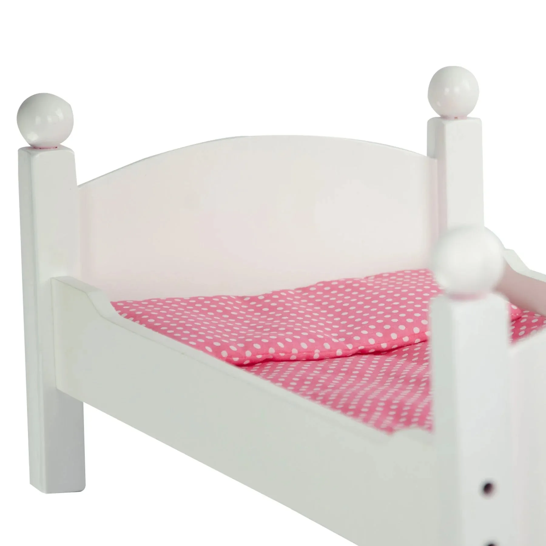 Teamson USA Olivia's Little World Polka Dots Princess 18-Inch Doll Bunk Bed, Grey