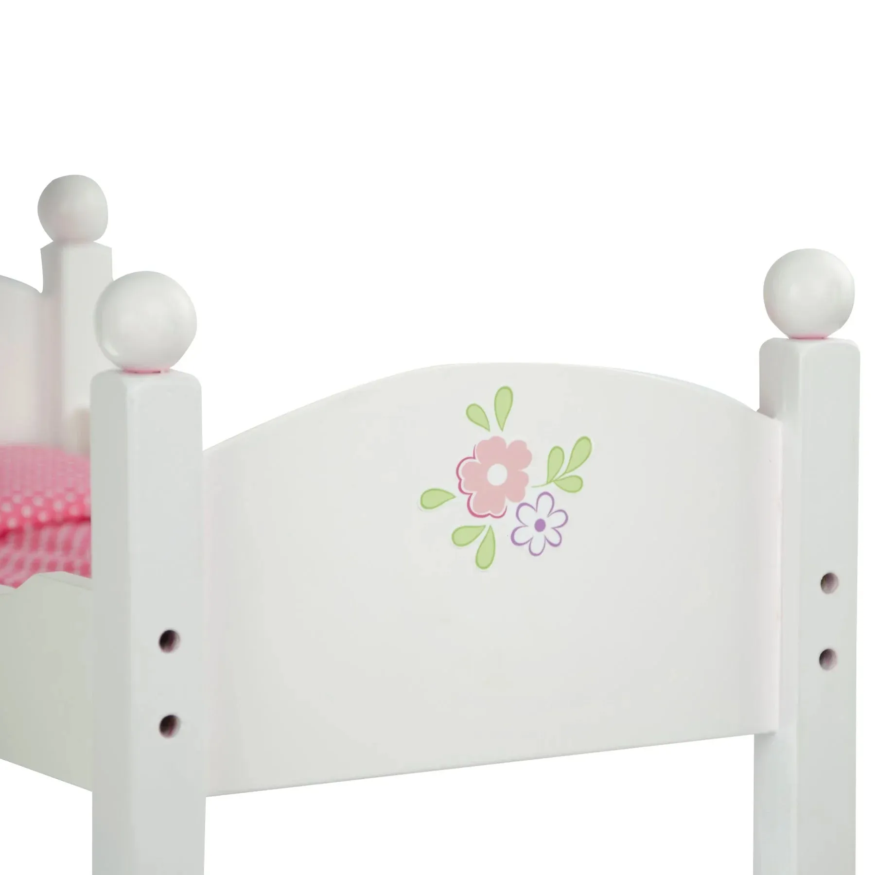 Teamson USA Olivia's Little World Polka Dots Princess 18-Inch Doll Bunk Bed, Grey