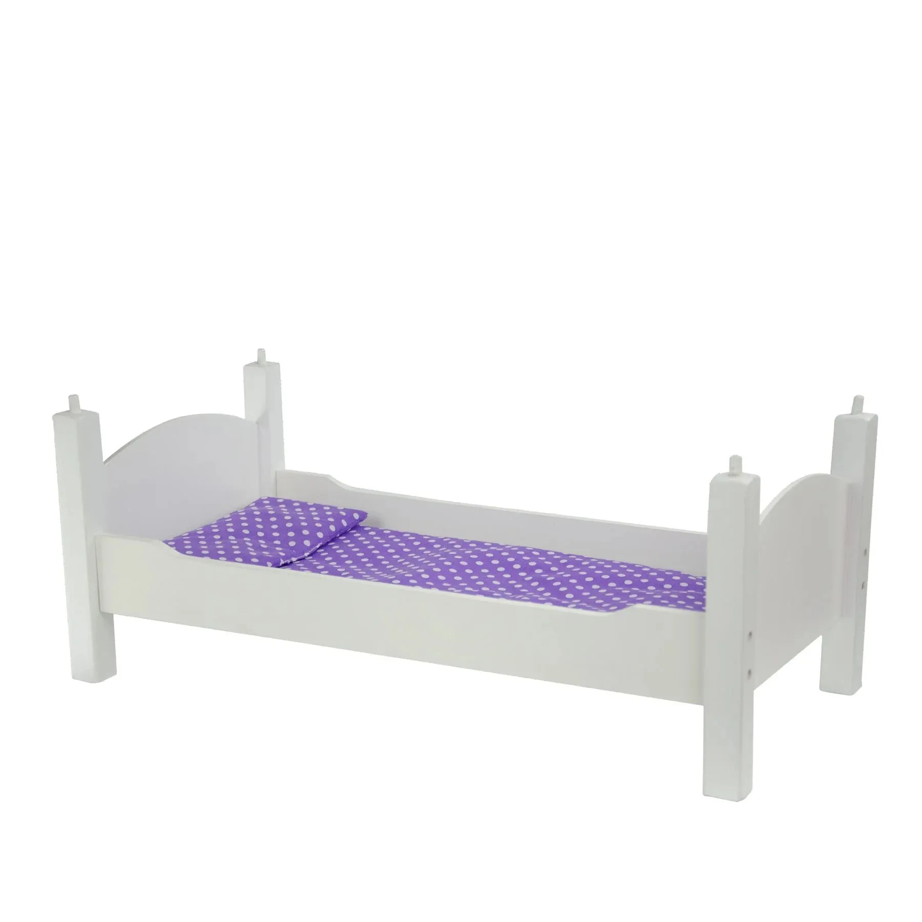 Teamson USA Olivia's Little World Polka Dots Princess 18-Inch Doll Bunk Bed, Grey