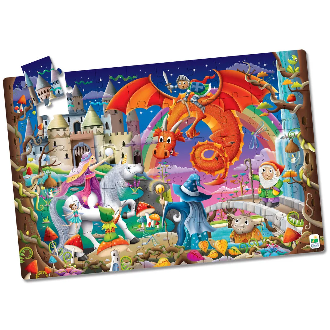The Learning Journey 100 Piece Glow In The Dark Fantasy Floor Puzzle