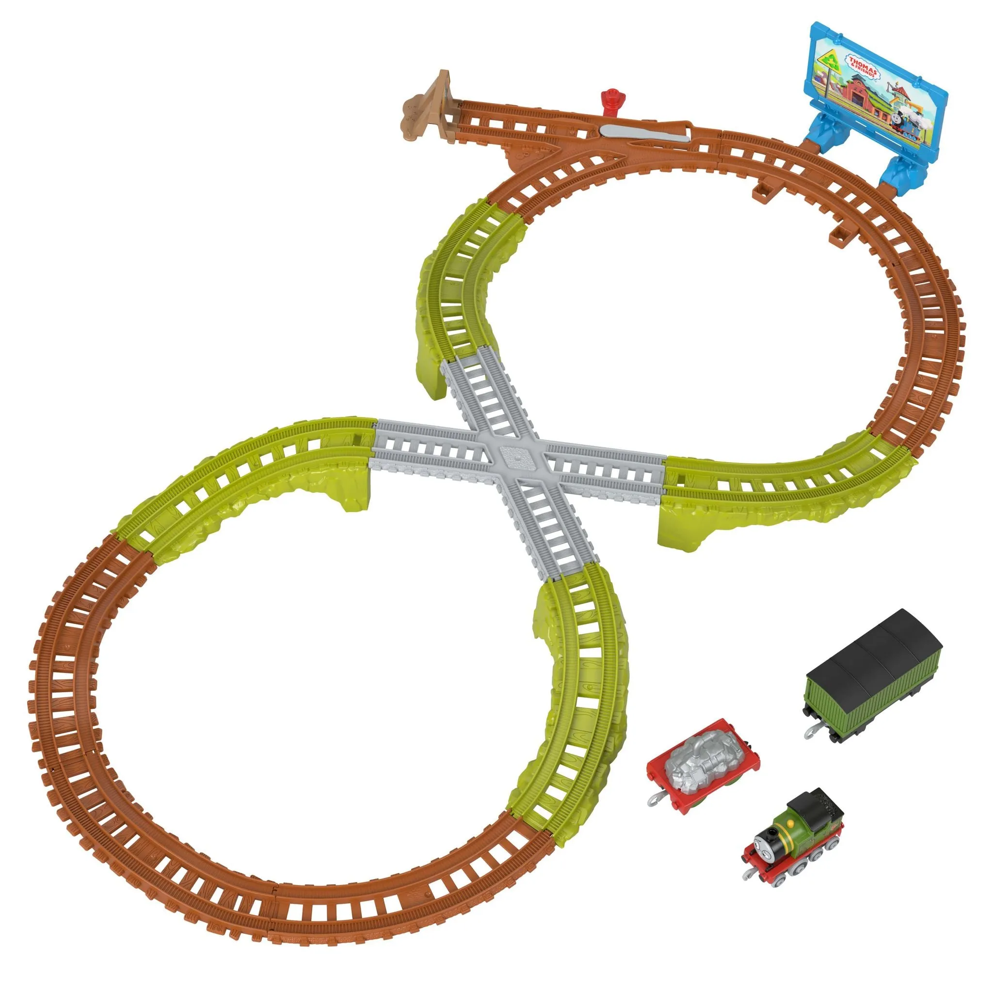 Thomas And Friends Push Along Track Set Wiff's Recycling Run