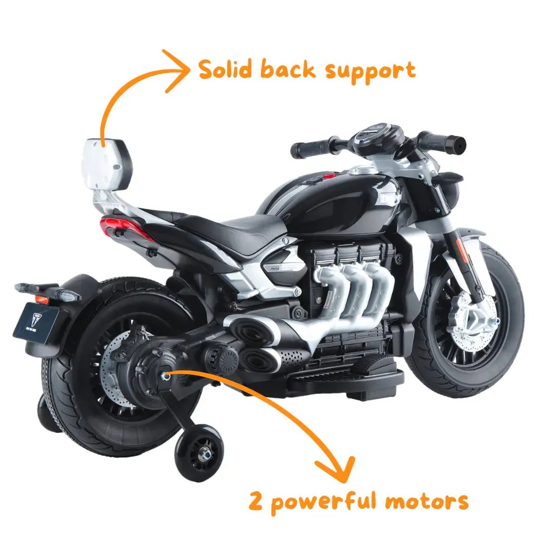Triumph Rocket 3GT Electric 12V Battery Powered  Ride-On Motorbike - Black