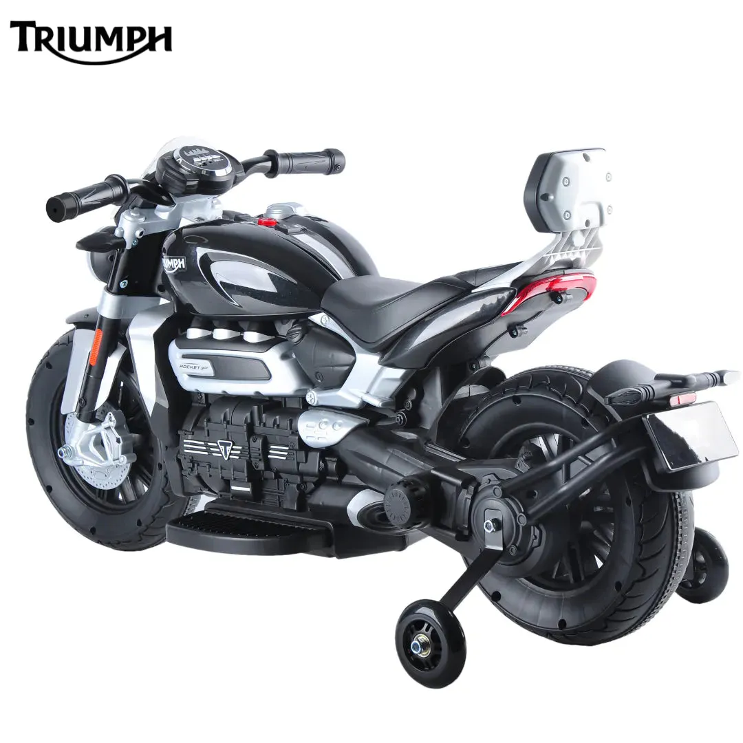 Triumph Rocket 3GT Electric 12V Battery Powered  Ride-On Motorbike - Black