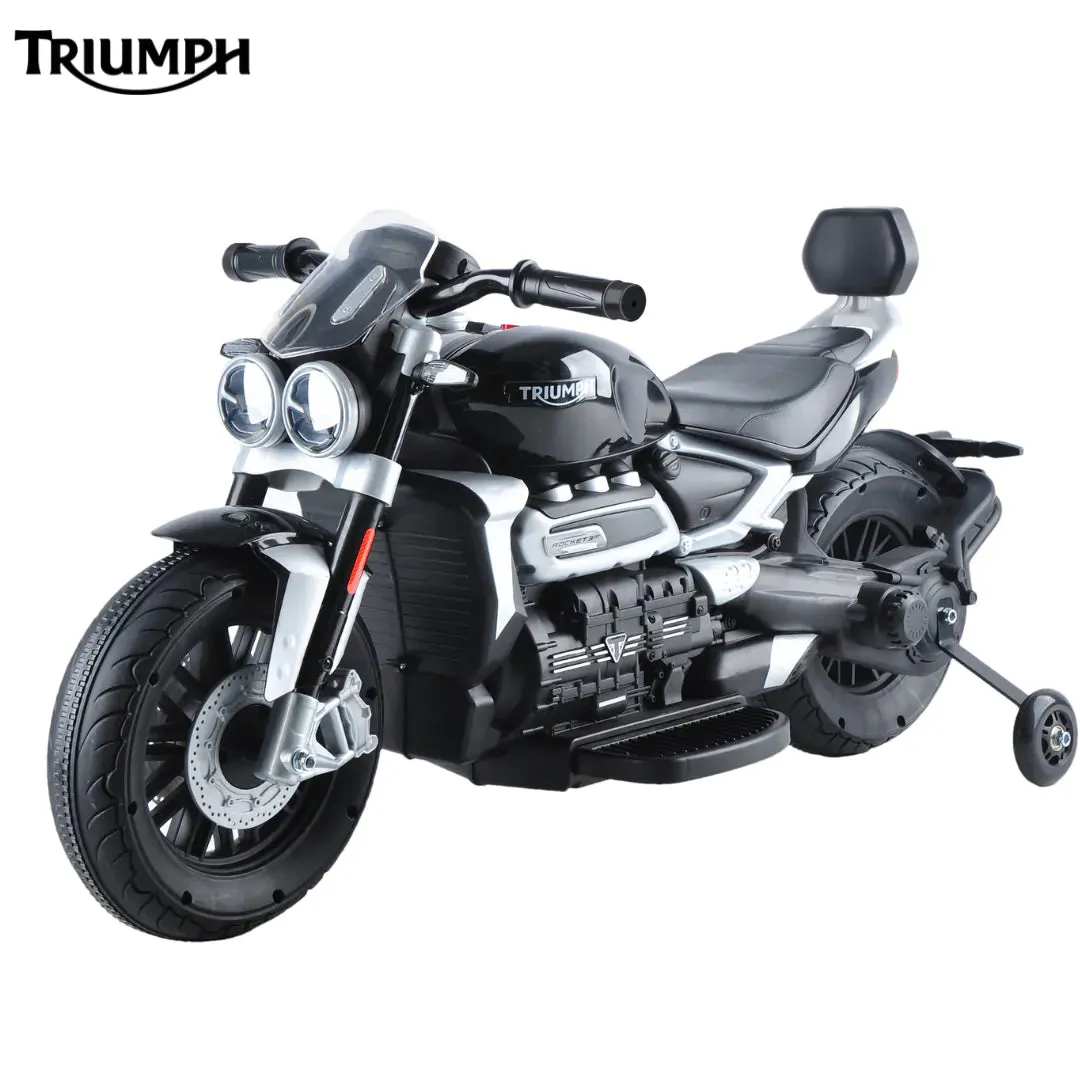 Triumph Rocket 3GT Electric 12V Battery Powered  Ride-On Motorbike - Black