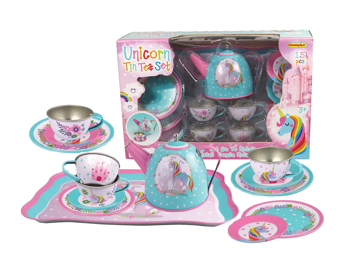 Unicorn Tin Tea Set 15 Piece