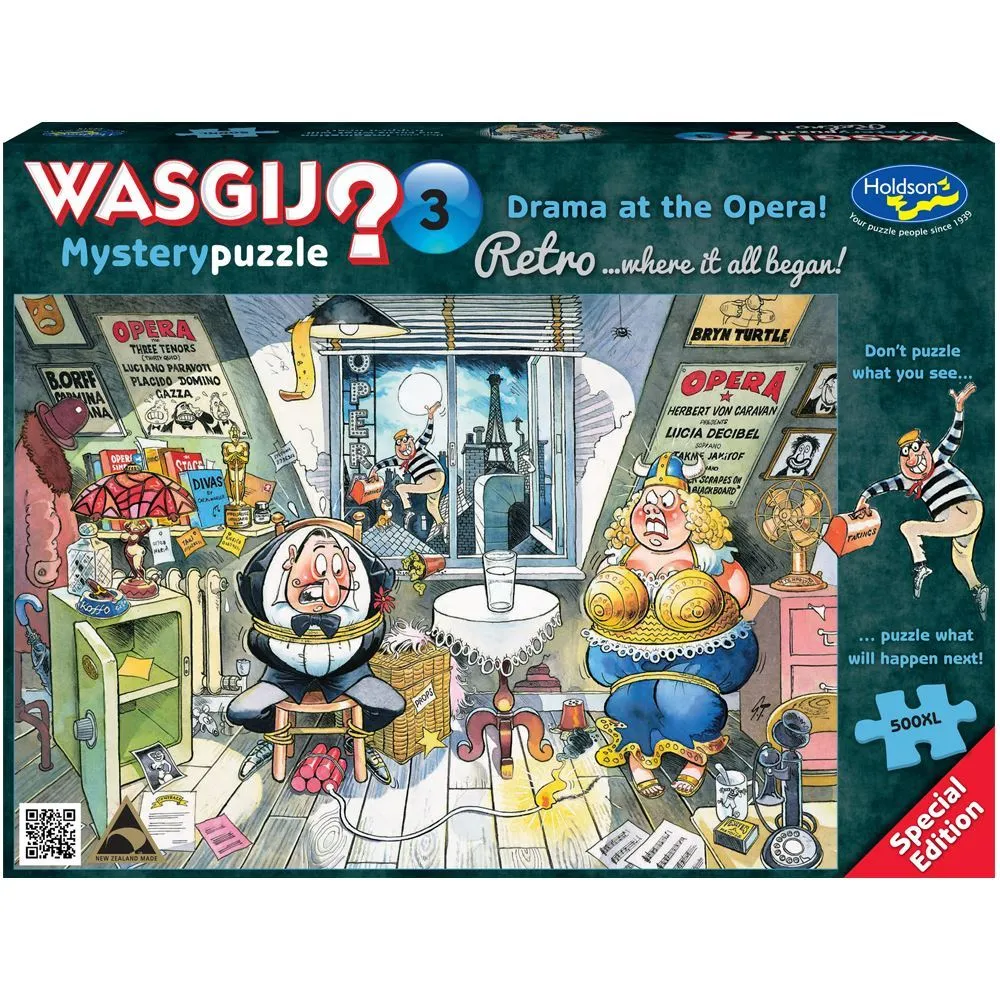 Wasgij Retro 500 Piece Xl Jigsaw PuzzleMystery 3 Drama At The Opera