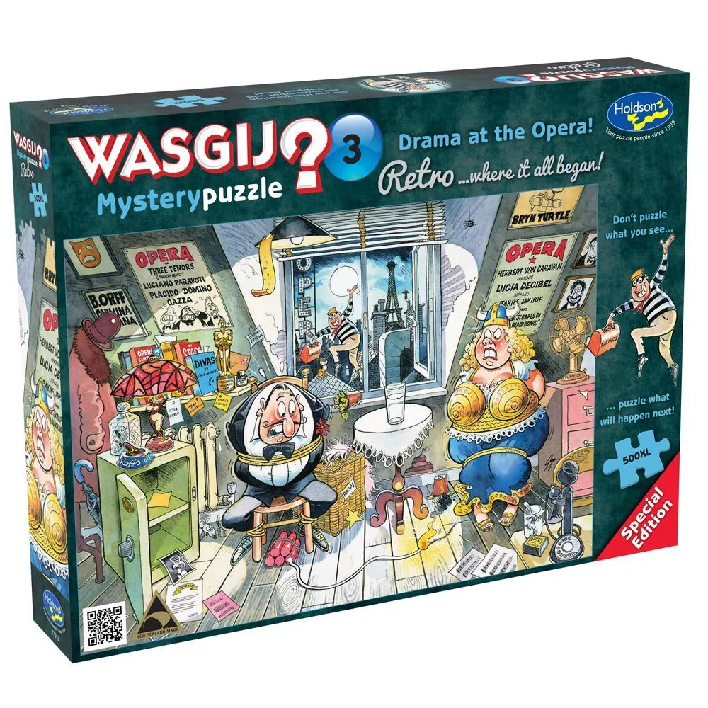 Wasgij Retro 500 Piece Xl Jigsaw PuzzleMystery 3 Drama At The Opera