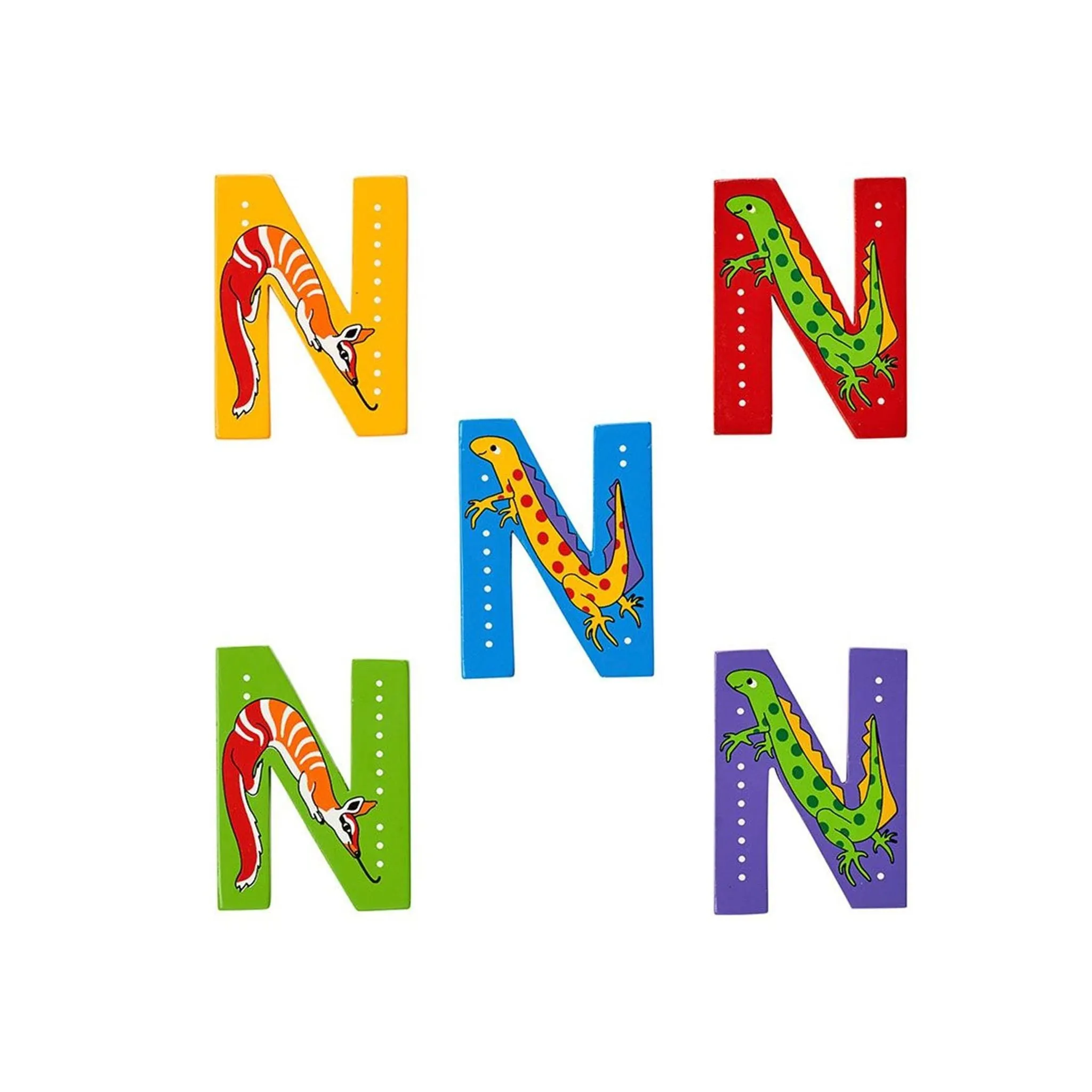 Wooden Animal Letters - N Assortment