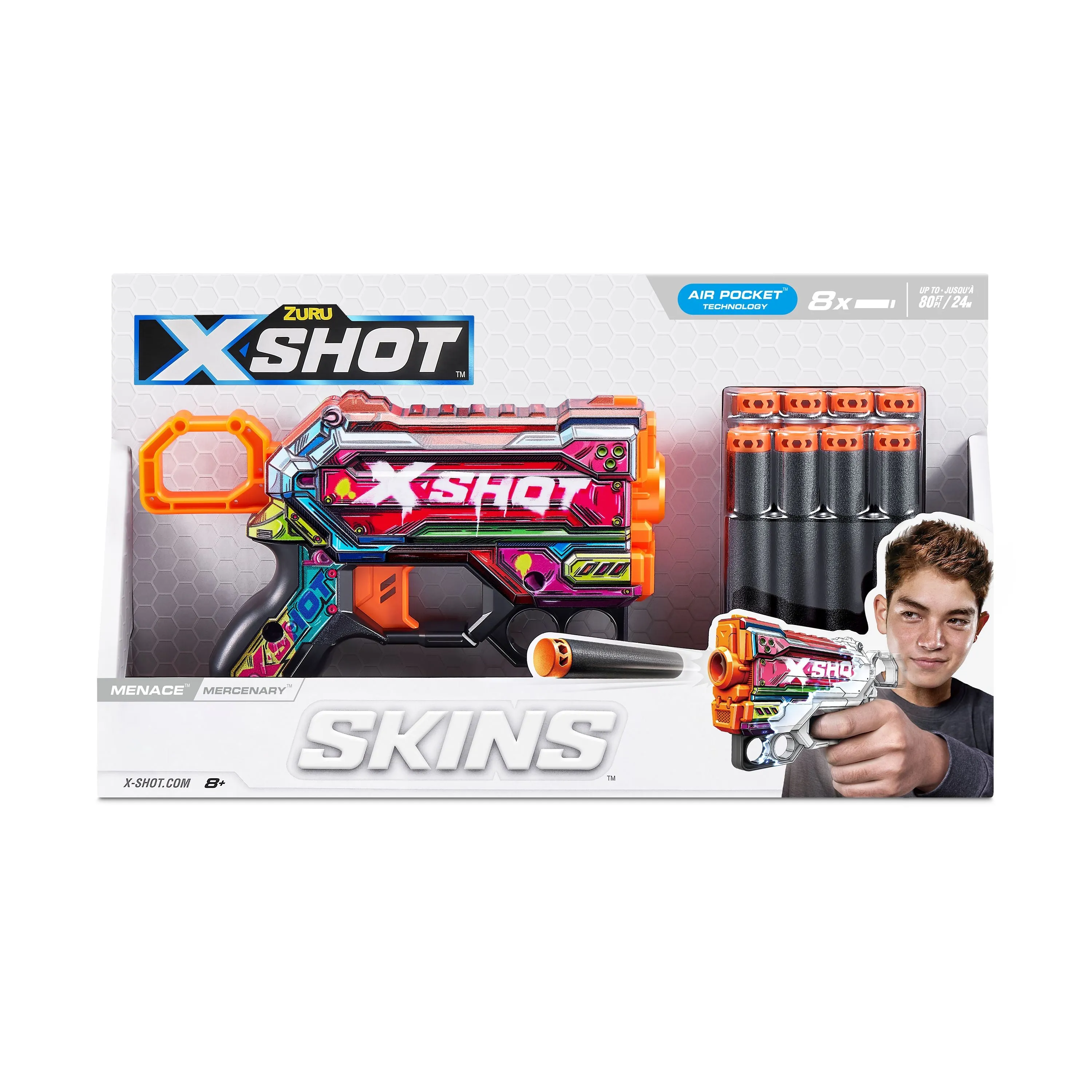ZURU X Shot Skins Menace Dart Blaster Mercenary